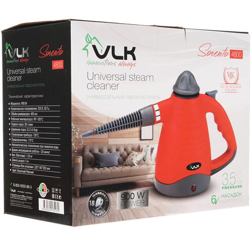Купить Пароочиститель VLK Sorento 4800 красный  8190549. Характеристики, отзывы и цены в Донецке