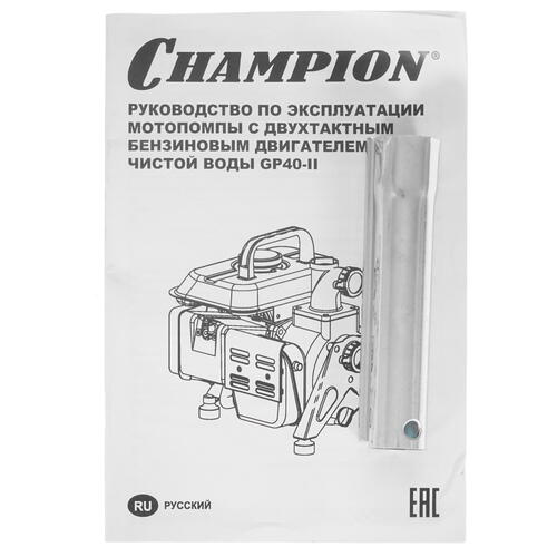Купить Мотопомпа Champion GP40-II  1215714. Характеристики, отзывы и цены в Донецке