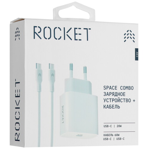 Купить Сетевое зарядное устройство ROCKET Step Combo белый  5466167. Характеристики, отзывы и цены в Донецке