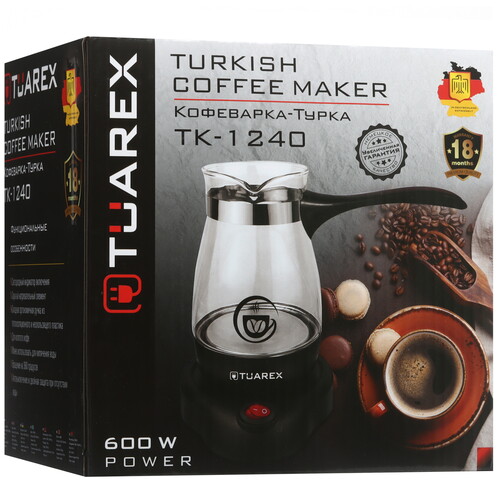 Купить Электрическая турка Tuarex TK-1240 черный  9081209. Характеристики, отзывы и цены в Донецке