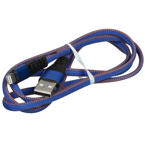 Купить Кабель плоский REXANT Lightning 8-pin - USB 2.0 Type-A синий 1 м  9131367. Характеристики, отзывы и цены в Донецке