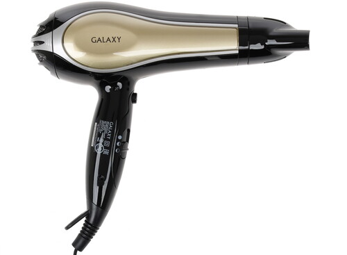 Купить Фен Galaxy GL4316 черный/золотистый  1069666. Характеристики, отзывы и цены в Донецке