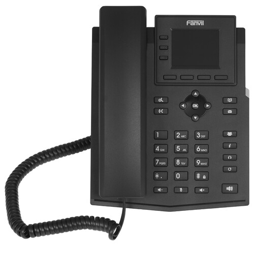 Купить IP-телефон Fanvil X303W черный  9190711. Характеристики, отзывы и цены в Донецке