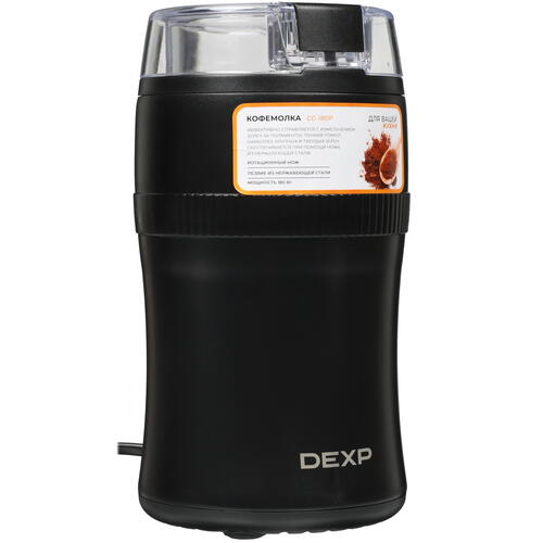 Купить Кофемолка электрическая DEXP CG-180P черный  9969098. Характеристики, отзывы и цены в Донецке