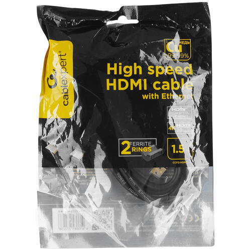 Купить Кабель  Cablexpert HDMI - HDMI, 1.5 м  9059979. Характеристики, отзывы и цены в Донецке