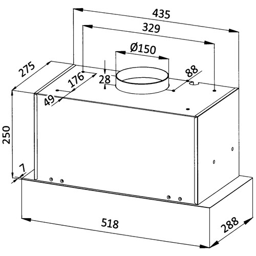 Купить Вытяжка полновстраиваемая DEXP BH52-FN0 черный  9152672. Характеристики, отзывы и цены в Донецке
