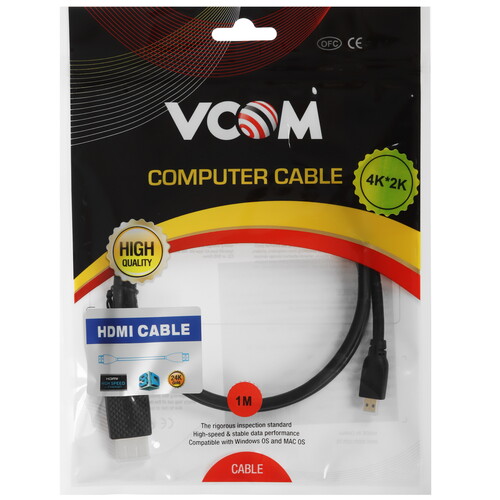 Купить Кабель  VCOM HDMI - micro HDMI, 1 м  5471736. Характеристики, отзывы и цены в Донецке