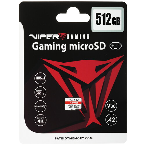 Купить Карта памяти Patriot Viper Gaming microSDXC 512 ГБ  5633380. Характеристики, отзывы и цены в Донецке