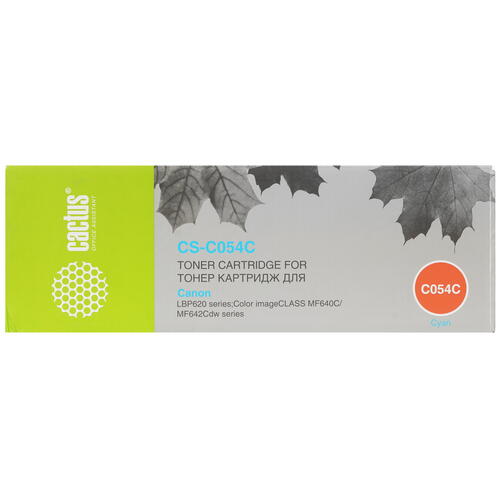 Купить Картридж лазерный Cactus CS-C054C голубой, с чипом  5303651. Характеристики, отзывы и цены в Донецке