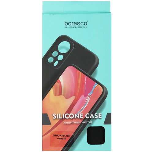 Купить Накладка  BoraSCO Silicone Case для OPPO A18/ A38 черный  5498611. Характеристики, отзывы и цены в Донецке