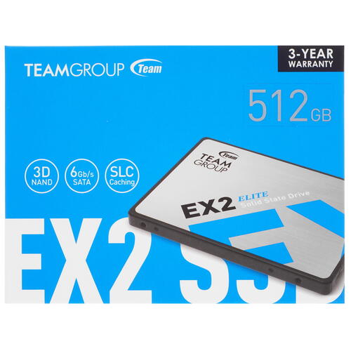 Купить 512 ГБ 2.5" SATA накопитель TEAMGROUP EX2 [T253E2512G0C101]  4738332. Характеристики, отзывы и цены в Донецке