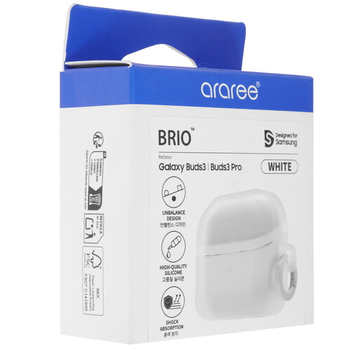 Купить Чехол Araree для Samsung Galaxy Buds 3, Samsung Galaxy Buds 3 Pro, белый  5617367. Характеристики, отзывы и цены в Донецке