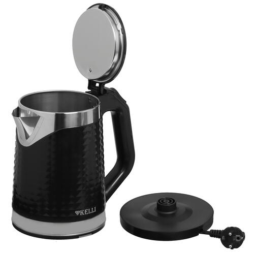 Купить Электрочайник KELLI KL-1372B черный  5359871. Характеристики, отзывы и цены в Донецке