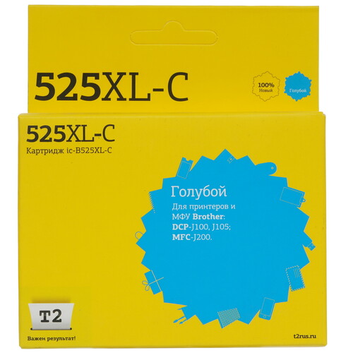Купить Картридж T2 IC-B525XL-C голубой  9981638. Характеристики, отзывы и цены в Донецке