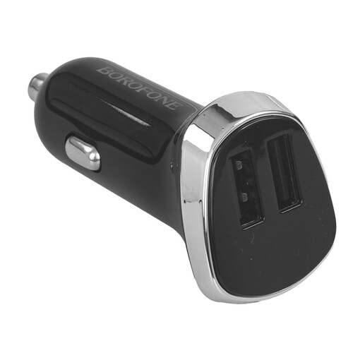 Купить Автомобильное ЗУ Borofone BZ15 Auspicious черный  9244280. Характеристики, отзывы и цены в Донецке