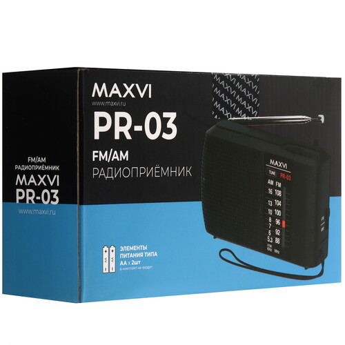 Купить Радиоприемник Maxvi PR-03 серый  9080939. Характеристики, отзывы и цены в Донецке