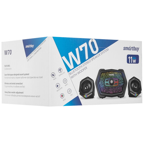 Купить Колонки SmartBuy W70 черный  9190231. Характеристики, отзывы и цены в Донецке