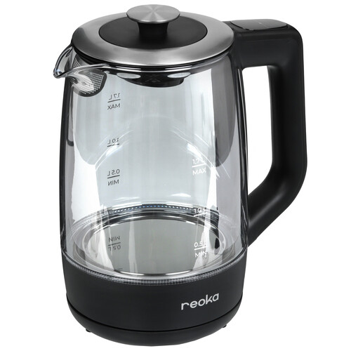 Купить Электрочайник Reoka RKEK-14T черный  9232727. Характеристики, отзывы и цены в Донецке