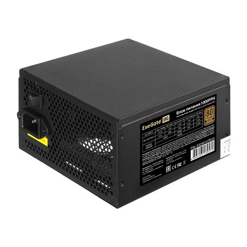 Купить Блок питания ExeGate 80 PLUS Bronze 1000PPH OEM [EX292157RUS-OEM] черный  9921147. Характеристики, отзывы и цены в Донецке