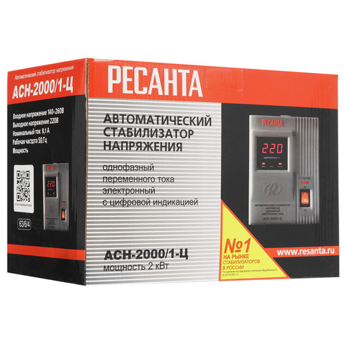 Купить Стабилизатор напряжения Ресанта АСН-2000/1-Ц  4761775. Характеристики, отзывы и цены в Донецке