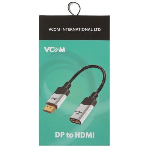 Купить Переходник однонаправленный VCOM DisplayPort - HDMI, 0.15 м  5471565. Характеристики, отзывы и цены в Донецке