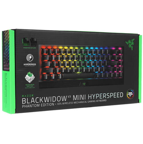 Купить Клавиатура  проводная + беспроводная Razer BlackWidow V3 Mini HyperSpeed - Phantom Edition  9908250. Характеристики, отзывы и цены в Донецке