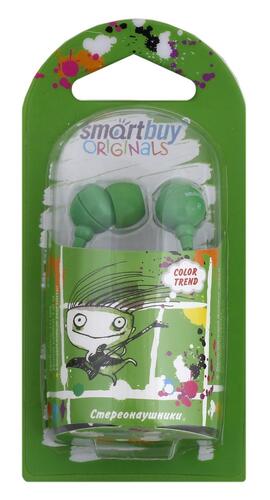 Купить Проводные наушники Smartbuy COLOR TREND зеленый  9938196. Характеристики, отзывы и цены в Донецке