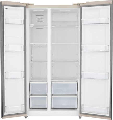 Купить Холодильник Side by Side   ZUGEL ZRSS630C бежевый  9185193. Характеристики, отзывы и цены в Донецке