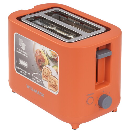 Купить Тостер WILLMARK WTS-9212 красный  9269612. Характеристики, отзывы и цены в Донецке
