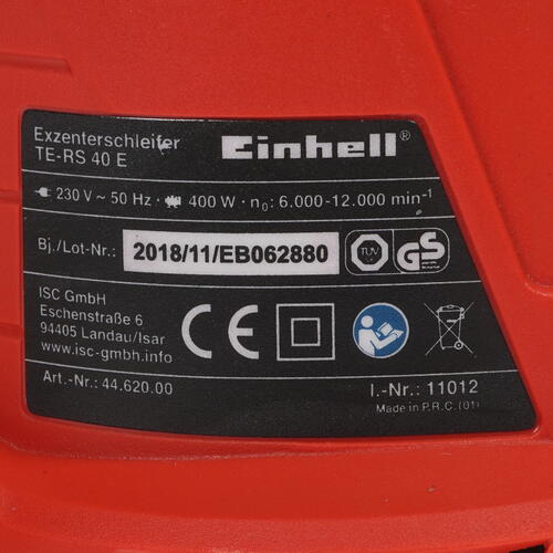 Купить Эксцентриковая шлифмашинка Einhell TE-RS 40 E  7969647. Характеристики, отзывы и цены в Донецке