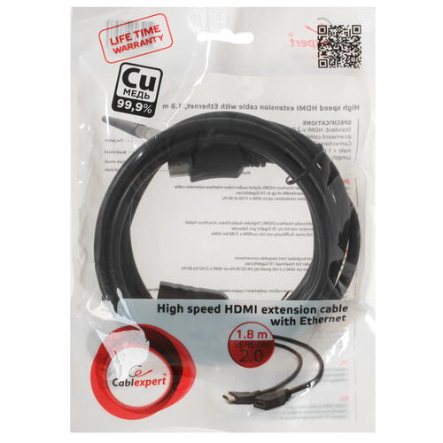 Купить Кабель  Cablexpert HDMI - HDMI, 1.8 м  4817044. Характеристики, отзывы и цены в Донецке