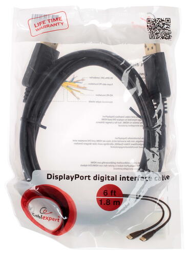 Купить Кабель  Cablexpert DisplayPort - DisplayPort, 1.8 м  1104881. Характеристики, отзывы и цены в Донецке