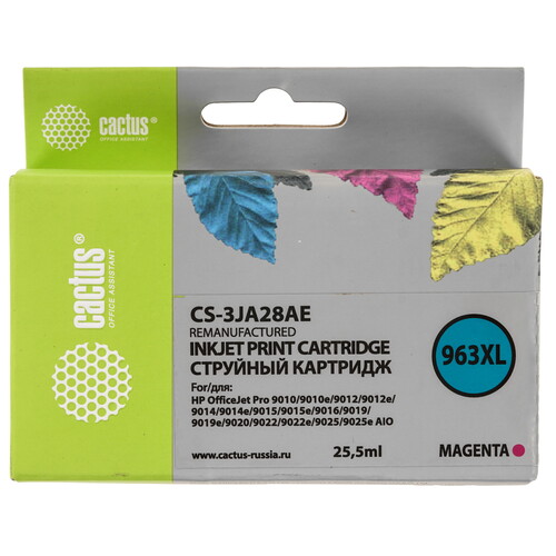 Купить Картридж Cactus CS-3JA28AE пурпурный  9065622. Характеристики, отзывы и цены в Донецке