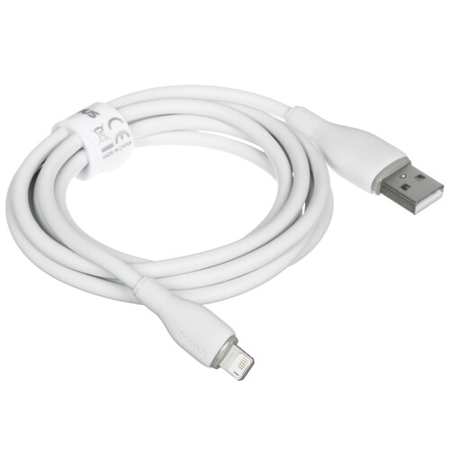 Купить Кабель круглый Baseus Lightning 8-pin - USB 2.0 Type-A белый 1.5 м  5627425. Характеристики, отзывы и цены в Донецке