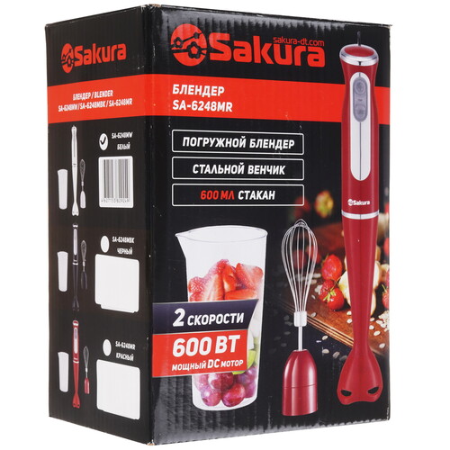 Купить Блендер погружной SAKURA SA-6248MW белый  9173258. Характеристики, отзывы и цены в Донецке