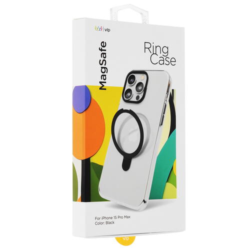 Купить Накладка  VLP Ring Case для Apple iPhone 15 Pro Max черный/прозрачный  5426116. Характеристики, отзывы и цены в Донецке
