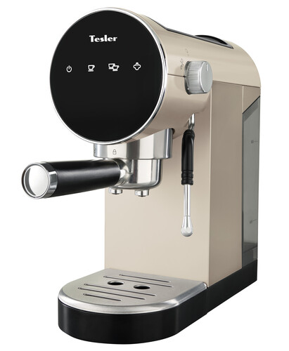 Купить Кофеварка рожковая Tesler ECM-260 BEIGE бежевый  9130745. Характеристики, отзывы и цены в Донецке