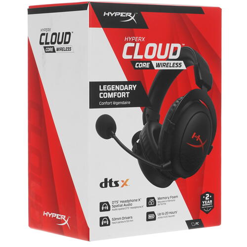 Купить Беспроводные наушники HyperX Cloud Core Wireless черный 2022  5056735. Характеристики, отзывы и цены в Донецке