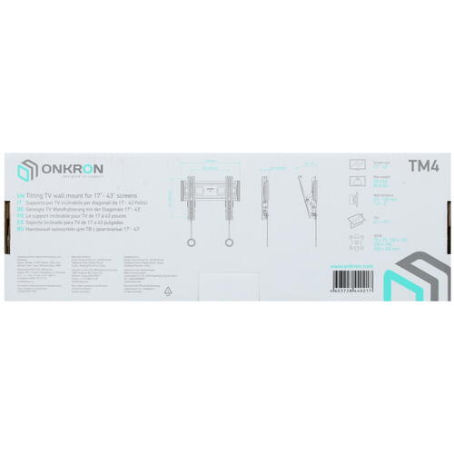Купить Кронштейн для ТВ ONKRON TM4 черный  4830300. Характеристики, отзывы и цены в Донецке