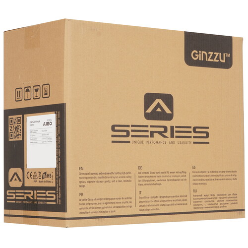 Купить Корпус GiNZZU A180  черный  5611878. Характеристики, отзывы и цены в Донецке