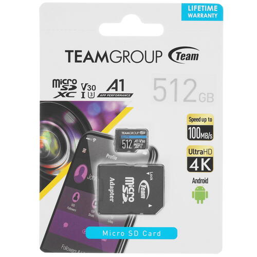 Купить Карта памяти TEAMGROUP Elite microSDXC 512 ГБ [TEAUSDX512GIV30A103]  5006875. Характеристики, отзывы и цены в Донецке