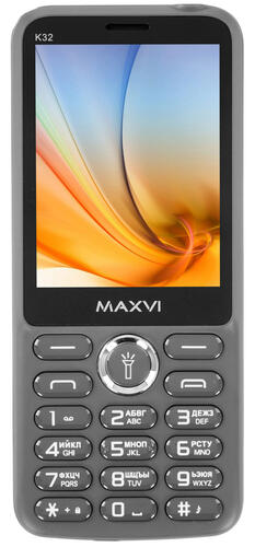 Купить Сотовый телефон Maxvi K32 серый  9927349. Характеристики, отзывы и цены в Донецке