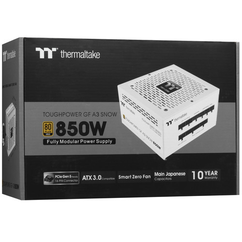 Купить Блок питания Thermaltake Toughpower GF A3 Snow 850W - TT Premium Edition [TTP-0850AH2FLG] белый  5649794. Характеристики, отзывы и цены в Донецке