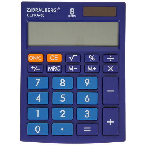 Купить Калькулятор бухгалтерский Brauberg ULTRA-08-BU  5044610. Характеристики, отзывы и цены в Донецке