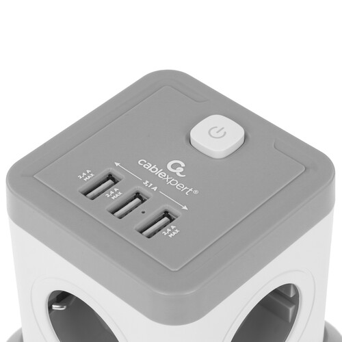 Купить Сетевой фильтр Cablexpert TWR-4-U3-W-2 белый  9176869. Характеристики, отзывы и цены в Донецке