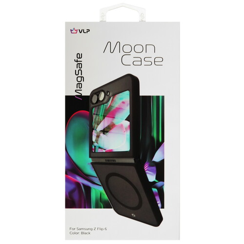 Купить Накладка  VLP Moon Case для Samsung Galaxy Z Flip6 черный/прозрачный  5472302. Характеристики, отзывы и цены в Донецке