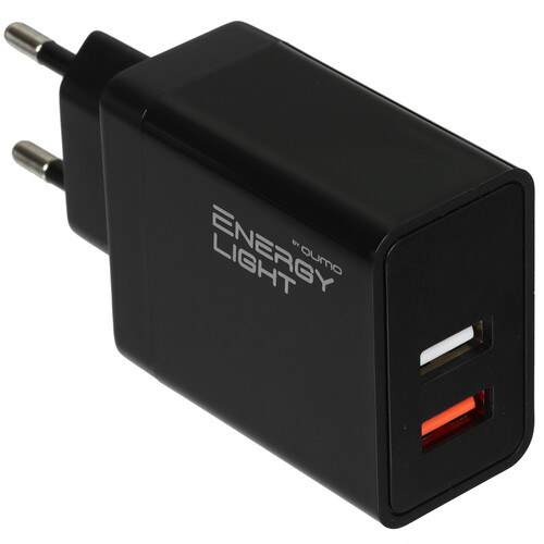Купить Сетевое зарядное устройство QUMO Energy Light черный  5616887. Характеристики, отзывы и цены в Донецке