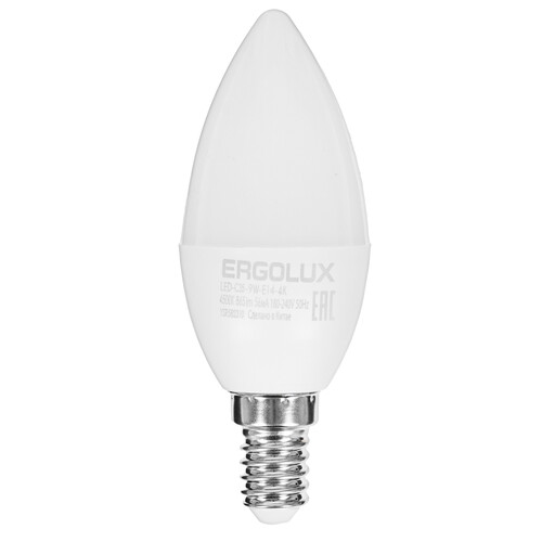 Купить Лампа светодиодная Ergolux LED-C35-9W-E14-4K  5467572. Характеристики, отзывы и цены в Донецке