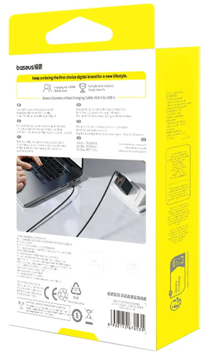 Купить Кабель круглый Baseus USB Type-C - USB Type-C черный 1 м  5627505. Характеристики, отзывы и цены в Донецке