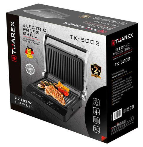 Купить Гриль Tuarex TK-5002 черный  9090064. Характеристики, отзывы и цены в Донецке